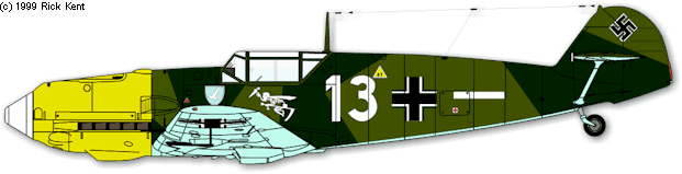 Luftwaffe MESSERSCHMITT Bf-109 Fighter WWII Aircraft Stamp Keyring
